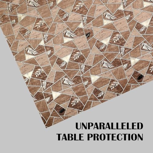 Image of Dakshya Industries PVC Waterproof Withoutlace Dining Table Cover (Size - 54X78 Inch) Rectangle 6 Seater Heat Rasistant, Tiger A1