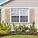 Giantex Set of 2 Shutters for Windows, Farmhouse Wall Decor, Paulownia Wood, Wall Mounted Hardware Included, Rustic Window Shutters for Outside Inside (Rustic Brown, 36'' x 13'')