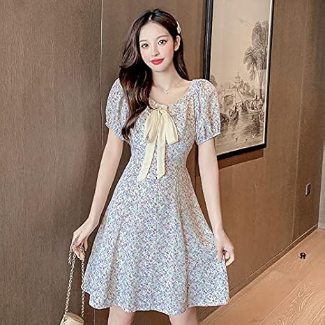 Amazon Co Jp ハイエンドカスタム21夏の新しいファッションボウドレス女性フランスのニッチな女神ファン気質スリムなキキョウスカート 服 ファッション小物