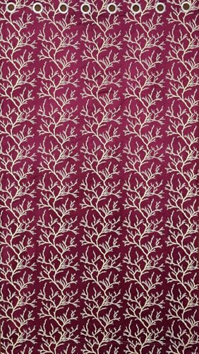 Image of Curtains 9 Feet Long for Living Room - Long Door & Window Curtain Set 1 Pcs Panel, Velvet Blackout & Stylish Parda for Home Decor & Office Wine Colour 9 feet -1 pcs