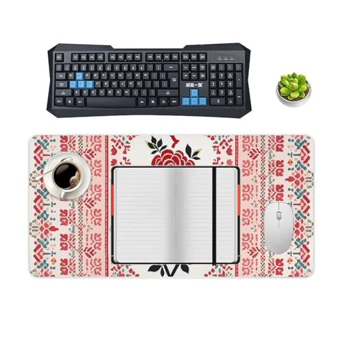 Desk Pad Protector 24x12 Inch Estilo Bordado Ucraniano miniatura 4