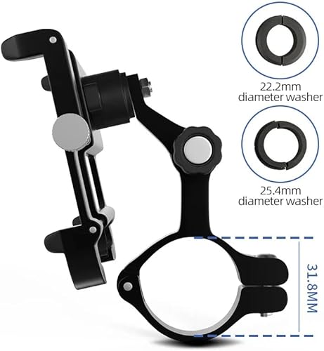 Miniatura 3 de GUB PLUS11 Soporte de teléfono para bicicleta y motocicleta, soporte de teléfono de aleación de aluminio con rotación de 360 ajustable para iPhone X