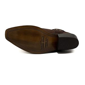Stivaletto Da Motociclista Uomo In Pelle - Punta Quadrata, Chiusura Elastica Laterale, Stivale Corto, Made In Spain