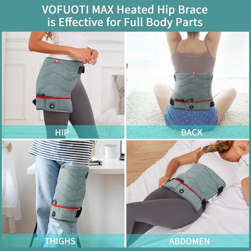 VOFUOTI MAX Portable Cordless Hip Heating Pad with Battery and 3 Heat Settings for Men and Women