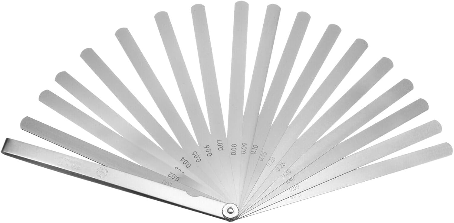Toolparts And Accessories 17 Blades Feeler Gauge (0.02-1.0mm) Thickness 200mm Length Metric Measure Tool (#CN#130824-05999)