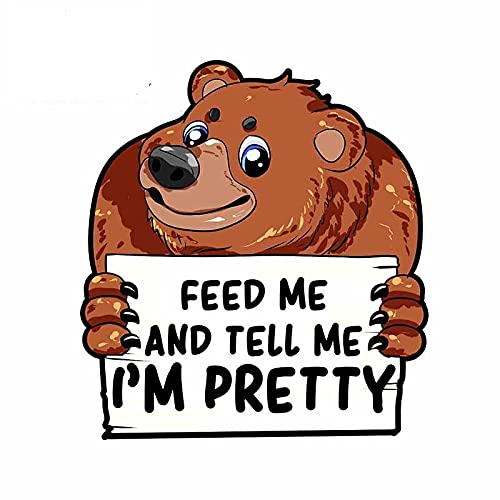 13 cm x 11,7 cm für Tell Me I Am Pretty Chubby Bear Aufkleber VAN Motorrad 13 cm x 11,7 cm für Tell Me I Am Pretty Chubby Bear Aufkleber VAN Motorrad