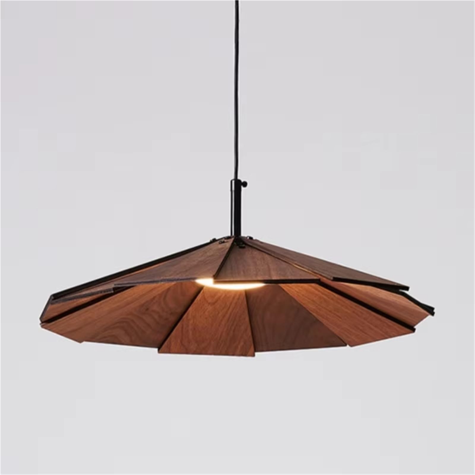 Suspension LED en bois massif luminaire suspendu moderne blanc chaud pour chambre