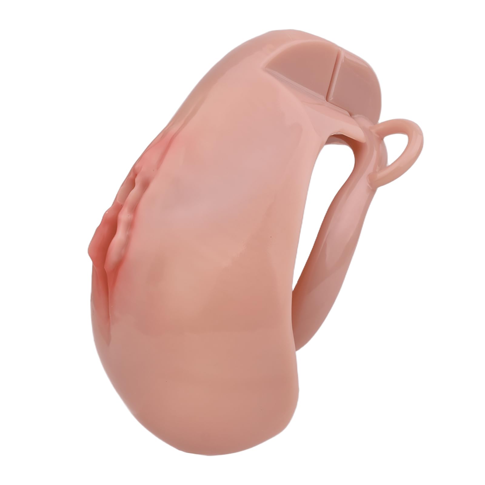 Sissy Chastity Cage Hommes avec Ceinture Réglable et 4 Anneaux Amovibles, Cage à Pénis en Résine 3D Jouets Sexuels pour le Bondage du Pénis, Design Léger et Respirant (Flesh)