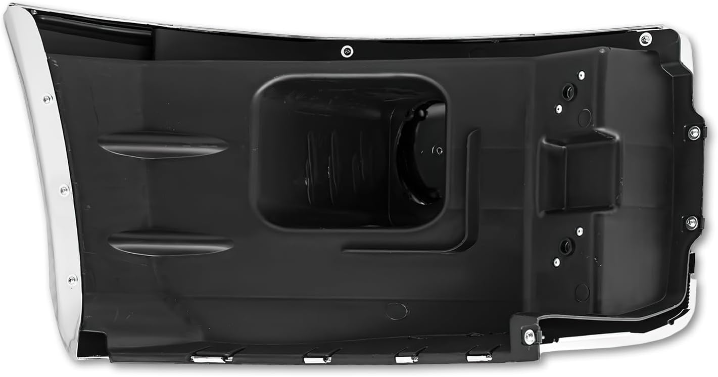 KOZAK Chrome PLASTIC Bumper Corner No Fog Light Hole (Left Driver Side) Compatible with Peterbilt 579 2013-2021 PLUS Logo, 2X 22 Windshield Wipers and Kozak Vest