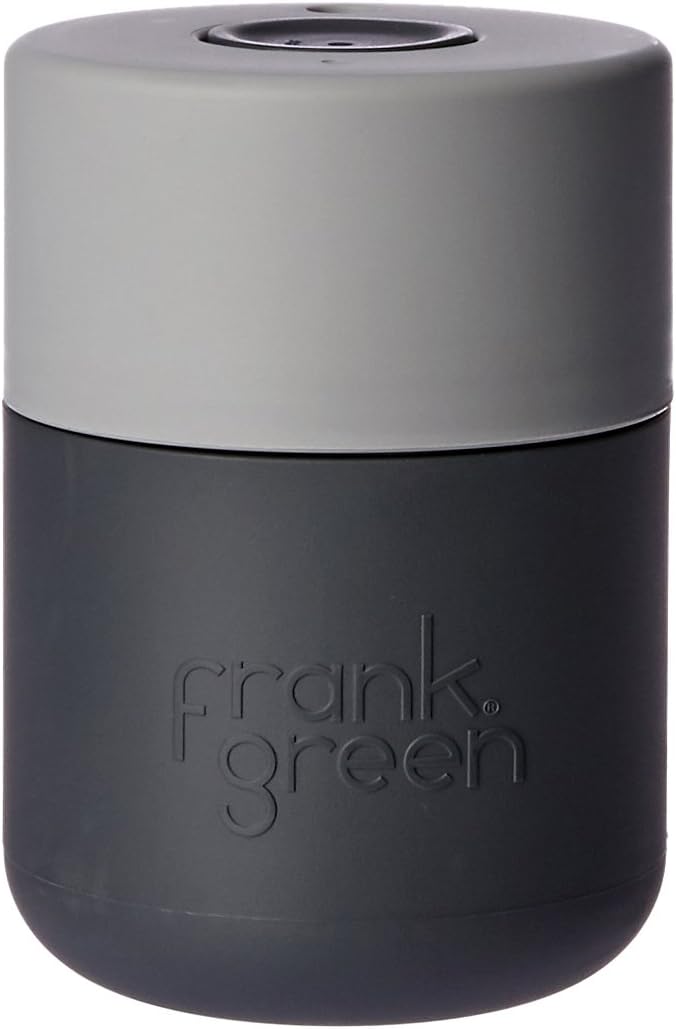 Frank Green SmartCup – Taza ANTIDERRAME pour Coffee/Te/Water, 12 oz Titanium Base, Lid Yellow