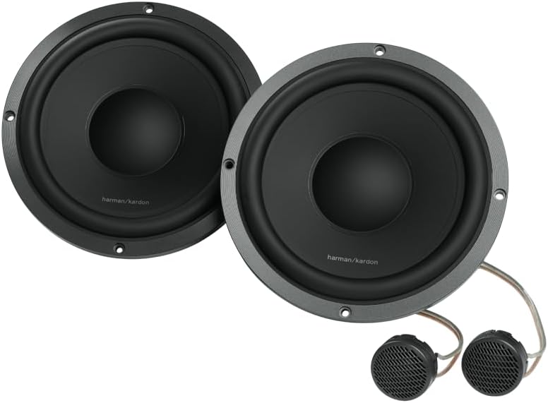 Harman Kardon Flow 601CFS 2-way component speaker 165mm 6.5 120W RMS 360W Peak - 2 woofers + 2 tweeters with crossover 45Hz - 40kHz 91dB 4 ohms premium audio upgrade boxes set