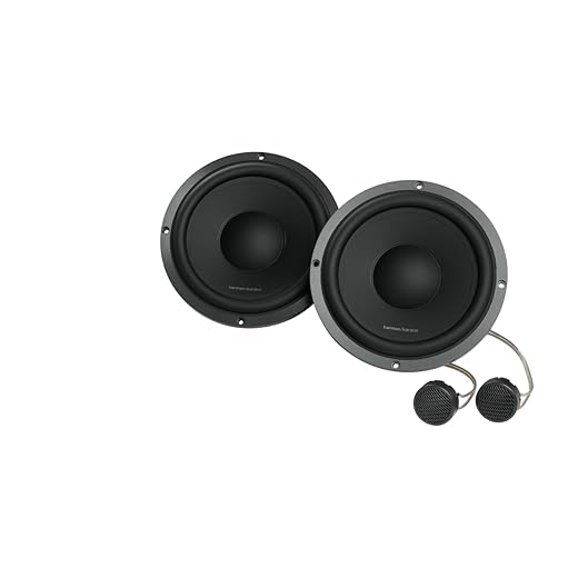 Harman Kardon Flow 601CFS Kit Composantes 2 Voies 165mm, Design Faible Profondeur, Cône DCC Plus One, Tweeter Soie 40kHz, 120W RMS, Hi-Res Audio, Idéal pour Installations OEM dans Espaces Restreints.