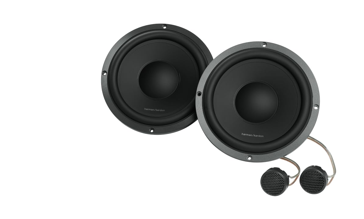 Harman Kardon Flow 601CFS 6.5 in / 16.5 cm Haut-Parleur Composant Voiture | 120 W RMS / 360 W max, 91 dB, 4 Ohm, 45 Hz-40 kHz - filtre 5.2 kHz - tweeter dôme soie - woofer polypropylène - kit premium