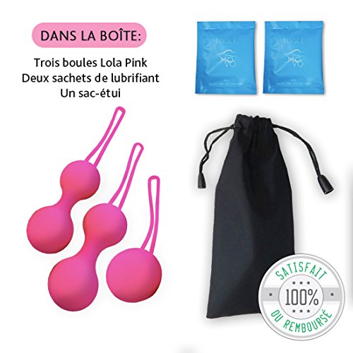 TILLMANN'S Lola Pink - 3 Boules évolutives- Exercices de Kegel pour tonifier Les Muscles pelviens-Rééducation du périnée après l'accouchement-Lubrifiant fourni
