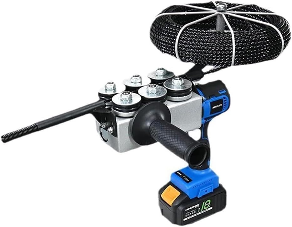 Electrician Wall Wiring Machine, Electric Fish Tape Wire Puller Through Wall, Automatic Electrical Fish Tape Puller(15 Section 2 Batteries)