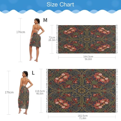 Vestido de playa Begonia William Morris estampado floral chic 6