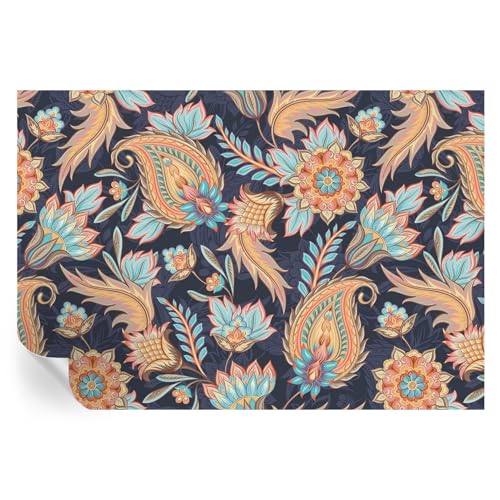 Vinilos florales para un salón acogedor: murales decorativos de 152x104 cm ideales 2