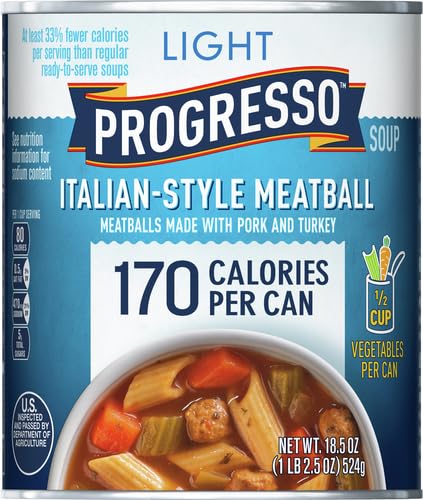 Image of Progresso Light, Italian-Style Meatball Canned Soup, 18.5 oz (Pack of 2)