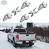 4x4 Emblem OEM 3D Chrome Emblem Badge ,2Pcs 4x4 Accessories Car for Rear Tailgate 2005-2021...