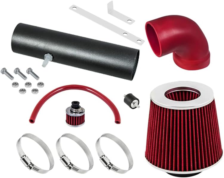 Matt Black Piping BLUE SHORT RAM AIR INTAKE 97-04 Compatible With JEEP CHEROKEE/GRAND CHEROKEE