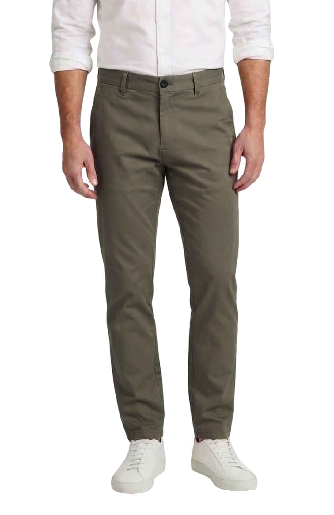 Plaid&Plain Men’s Slim Fit Khaki Pants Men’s Tapered Chino Pants