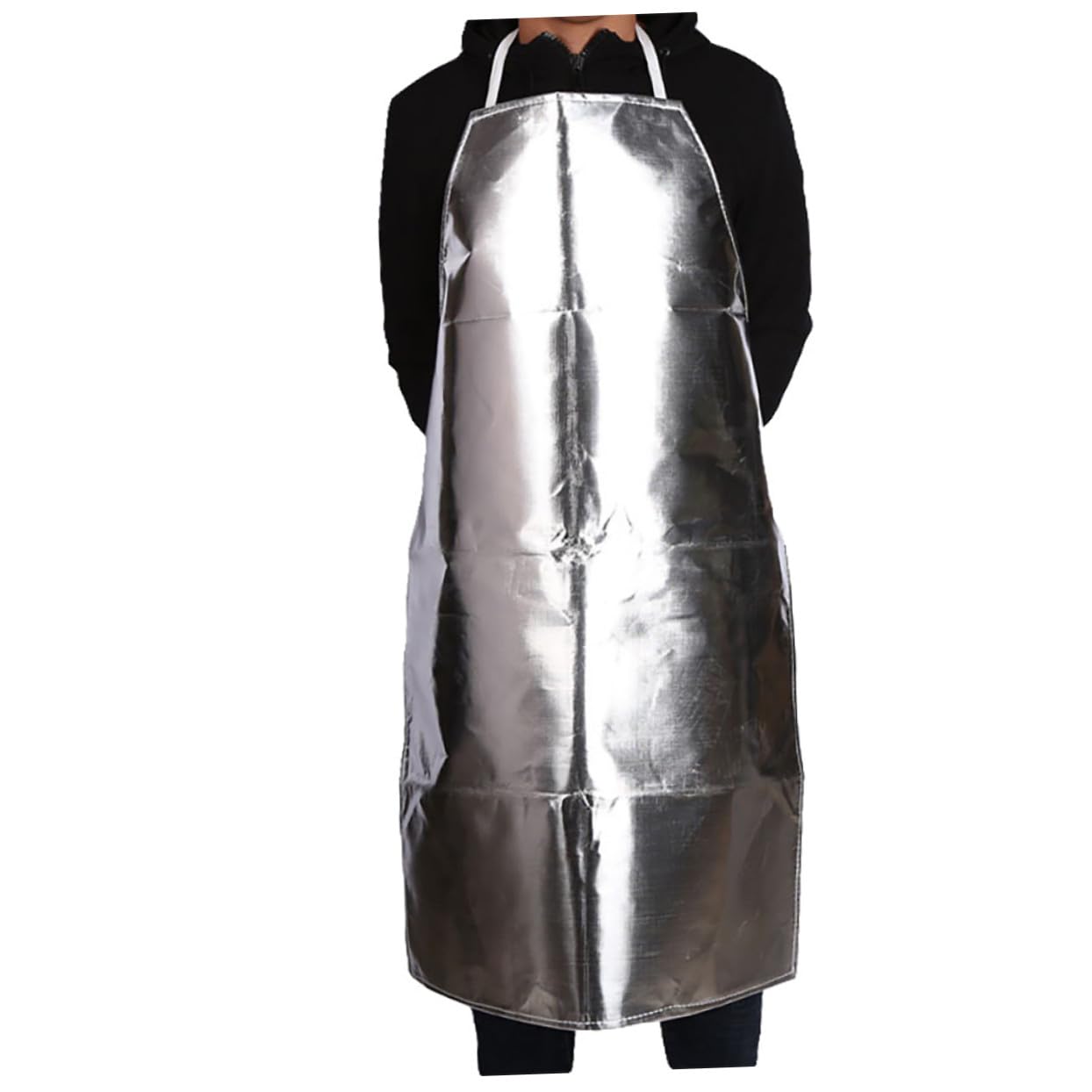 Hitzebeständige Alu folien Schürze mit Thermoisolierung und Ölresistenz Verstellbare Träger Feuerfeste Schutzkleidung für Industrie Schweißen Gießerei und Zufällige Farbe