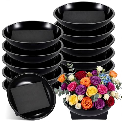 Acellegic 12 Pack Floral Foam Bowls 6.3 Inch Round Casket Saddle Kit