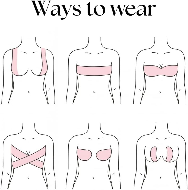 Boob Tape Breast Lift Kit – 2 Rolls of Professional Breast Tape for A–G Cups with Silicone Nipple Covers – Strong Waterproof Medical Grade Body Tape for Backless, Strapless & Wedding Dresses – Nude - Image 8