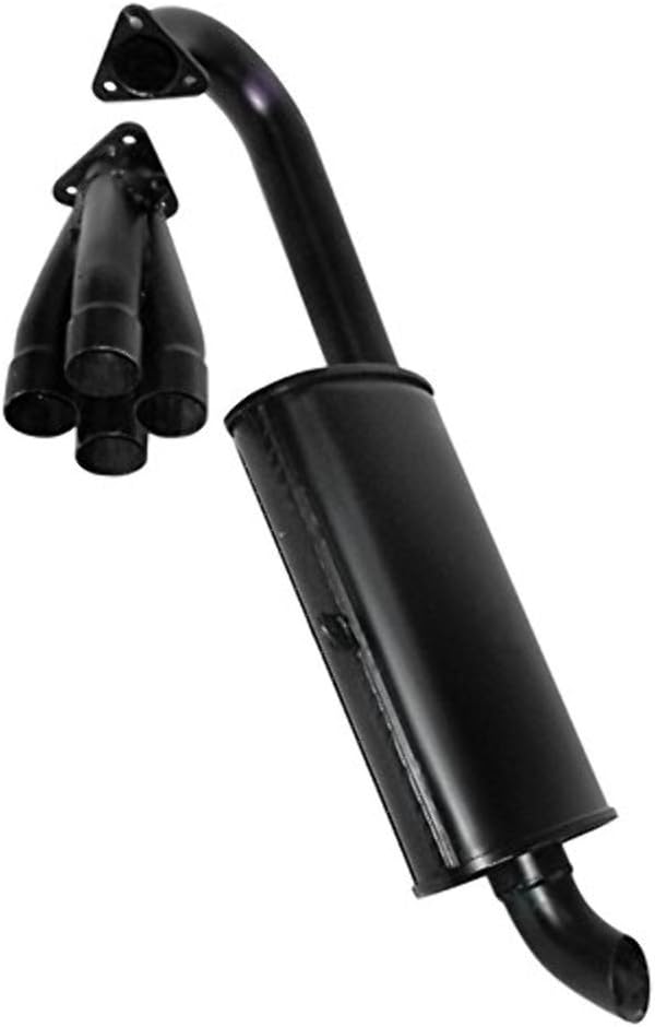 Collector & Muffler, for Bobcat Style Header 1-1/2 U-Bend, Compatible with Dune Buggy