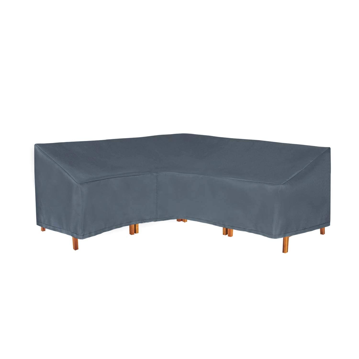 Loungemöbel Abdeckhaube für L-Form Sofas，Wasserdichtes Atmungsaktives TPU Gewebe Abdeckhaube für Gartenmöbel ，Wasserdicht Schutz vor Wind UV schützende (Grau (210 * 270 * 85W*90H/65H cm)