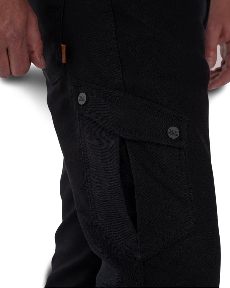 Rokker Black Jack Slim Spodnie tekstylne motocyklowe, czarny, 29
