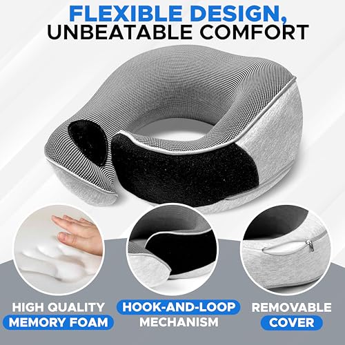 Almohada de espuma viscoelástica ajustable para cuello miniatura 3