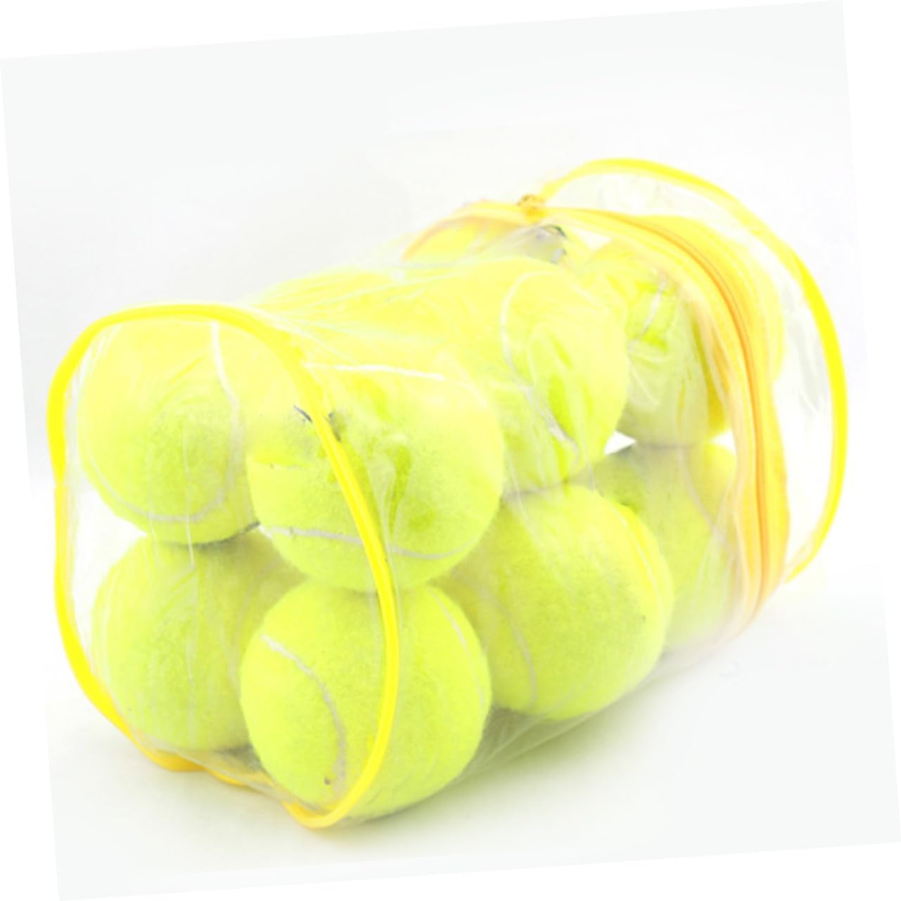 12PCS Training Tennis Balls for Machine Use with Felt Fabric Comfortable Control Practice Balls for Outdoor Sports and Multi-Surface Types