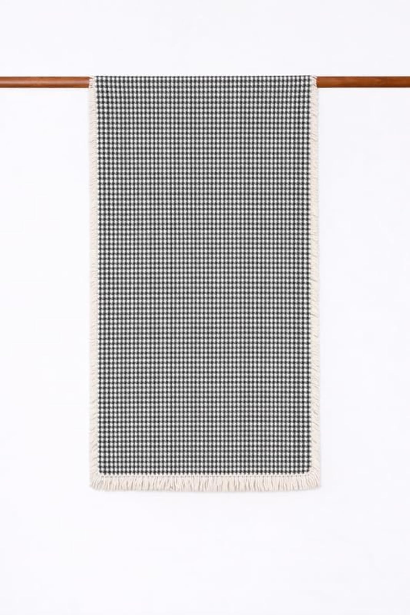 Houndstooth Fringe Centre Table Runner for Living Room
