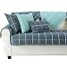 YUTJK Dicke Baumwolle große Gittersofa-Cover,Couchdecken,Ecksofa-Bezug,Sofa Abdeckung,Chaiselongue-Sofabezug,Weicher Atmungsaktiver Sofaschoner,Navy blau_90×240cm.
