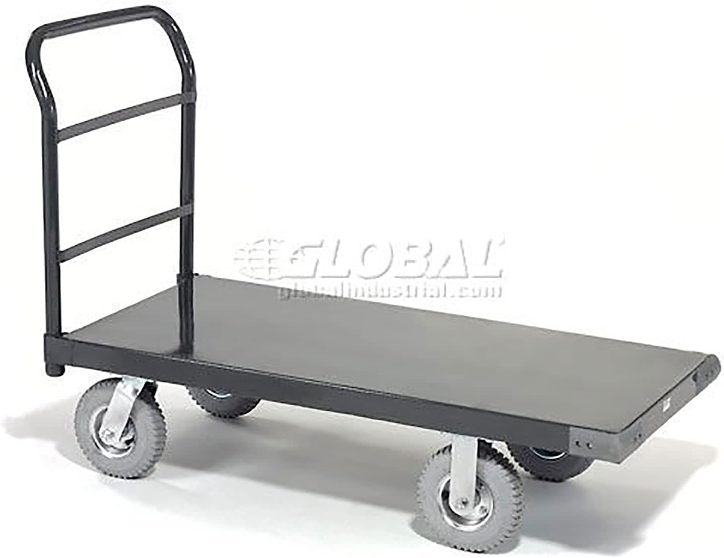 Global Industrial Platform Truck w/Steel Deck, 8" Pneumatic Casters, 48 x 30, 1200 Lb. Capacity