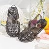 KIDSUN Toddler Girls Jelly Sandals Closed Toe Water Beach Summer Shoes Soft Rubber Sole Mary Jane Dress Shoes Princess Flat
