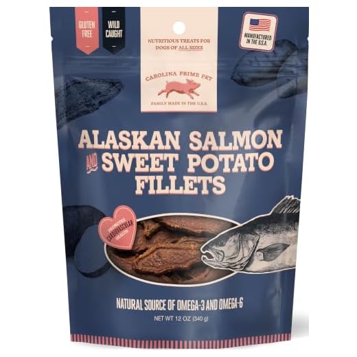 Carolina Prime Pet 45106 Salmon And Sweet Tater Fillets Treat For Dogs ( 1 Pouch), One Size
