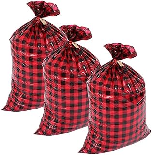 Amosfun Christmas Santa Sack Gift Bags Jumbo Extra Large Gift Wrapping Bags for Xmas Present Toys Huge Gifts Storage Bags