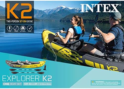 Intex Explorer K2 Kayak (Prior Model), Yellow, 2-Person