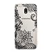 Produktbild Ostop Hülle für Samsung Galaxy J5 2017/J530,Klar Spitze Blumenmuster Handyhülle Weich TPU Gummi Transparente Rückseite Slim Kratzfest Schutzhülle für Samsung Galaxy J5 2017/J530-Schwarz Henna