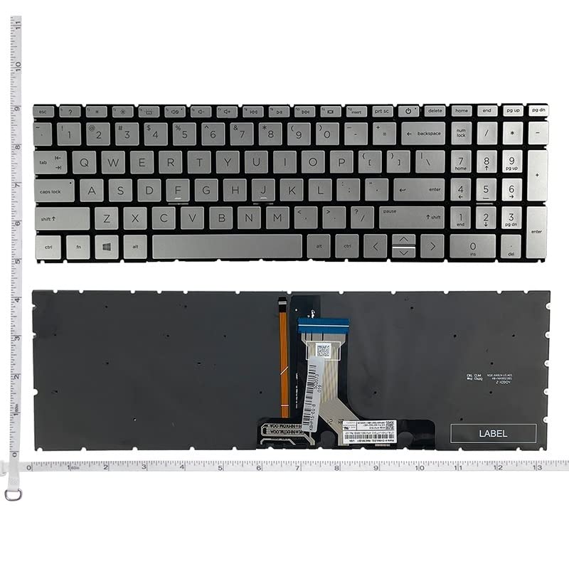 Réparer clavier HP Pavilion 15-EG défectueux avec ce modèle US argent rétroéclairé