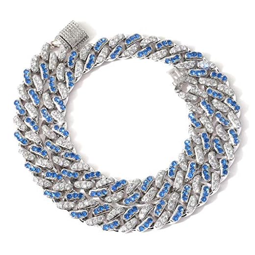JOMYO Iced Out kedjor, kubansk länkkedja, Bitcoin-symbol hänge, guldpläterad mikro kubisk zirkonia mäns hip-hop halsband hänge, koppar med kubisk zirkon dollar symbol hänge, dollar stor handväska halsband