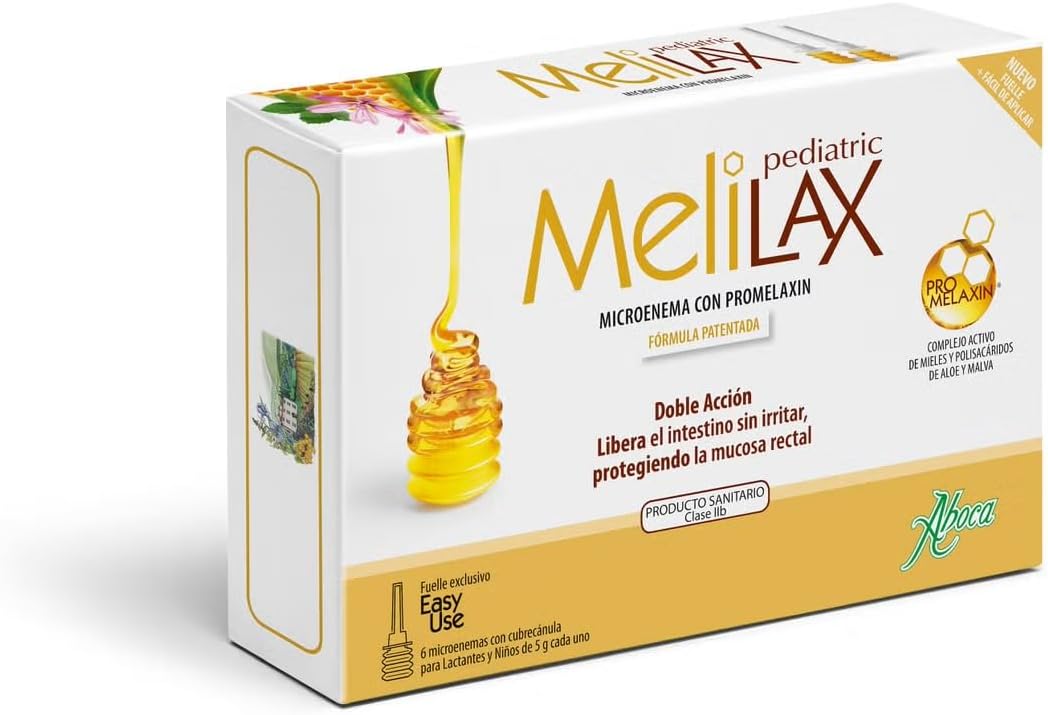 Aboca Melilax Pediatric 6 Micro Enemas for Infants and Children - Soothing Laxative