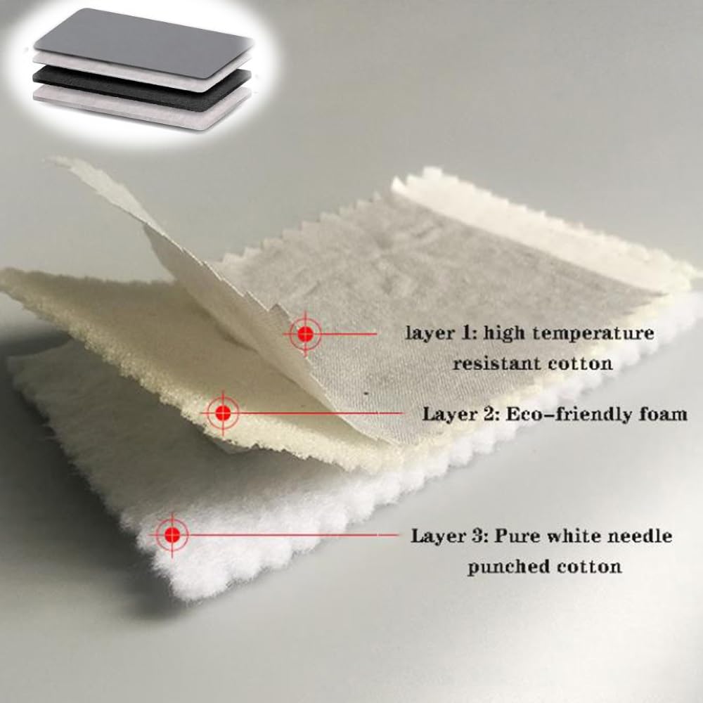 Funda para tabla de planchar de algodón extragruesa, borde elástico que se adapta a tablas de 140 x 40 cm y resistente al calor para un planchado eficiente