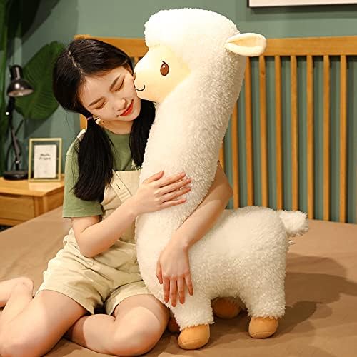 PAPCOOL Cute Llama Stuffed Animal Plush - 33.5 in Big Alpaca Stuffed Animal Kawaii Hug Plush Pillow Toy, Super Soft Large Cute Plushies for Girl Funny Valentine Birthday Easter Plush for Boy Kid Teen