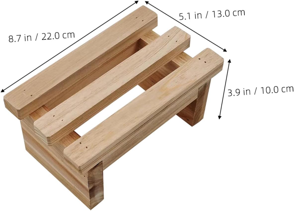 Compact Wooden Step Stool for Boys and Girls Non-Slip Multi-Function Bench Safe and Practical Wooden Seat for Home Kindergarten and Nursery Use