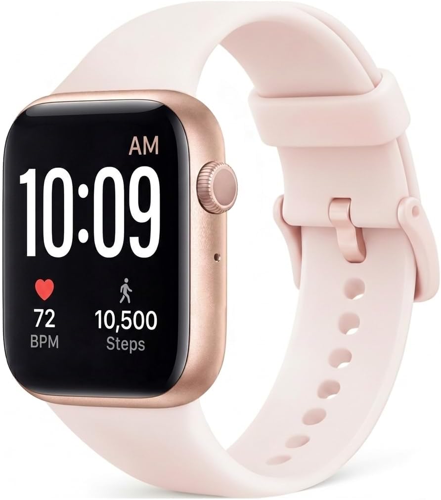 Smart Watch for Men Women Goldpink