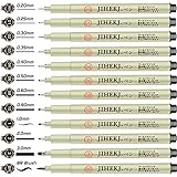 Drawing Pens 12-Pack, Art Pens Anime Pens Sketch Pens Precision Multiliner Pens ink Pens Calligraphy Pens Design Pens Office School Supplies Drawing Supplies Artists Line Art Supplies Design Supplies