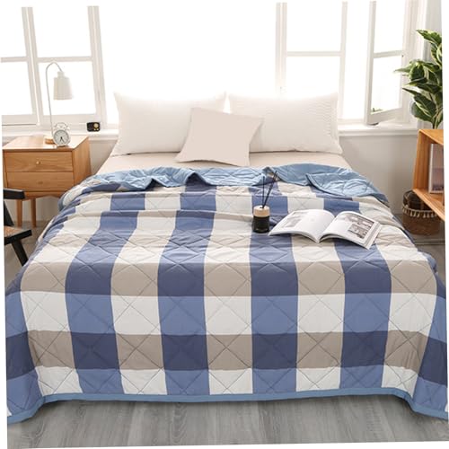 Couverture de refroidissement anti transpiration nuit été coton bleu - 5